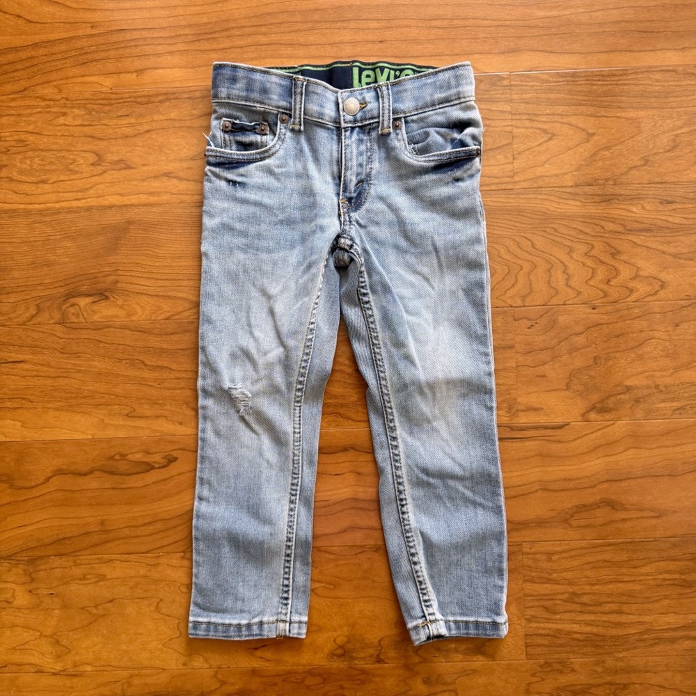 Levi’s 511 Boys Slim Fit Jeans - Size 4 Regular Light Wash Adjustable Waist